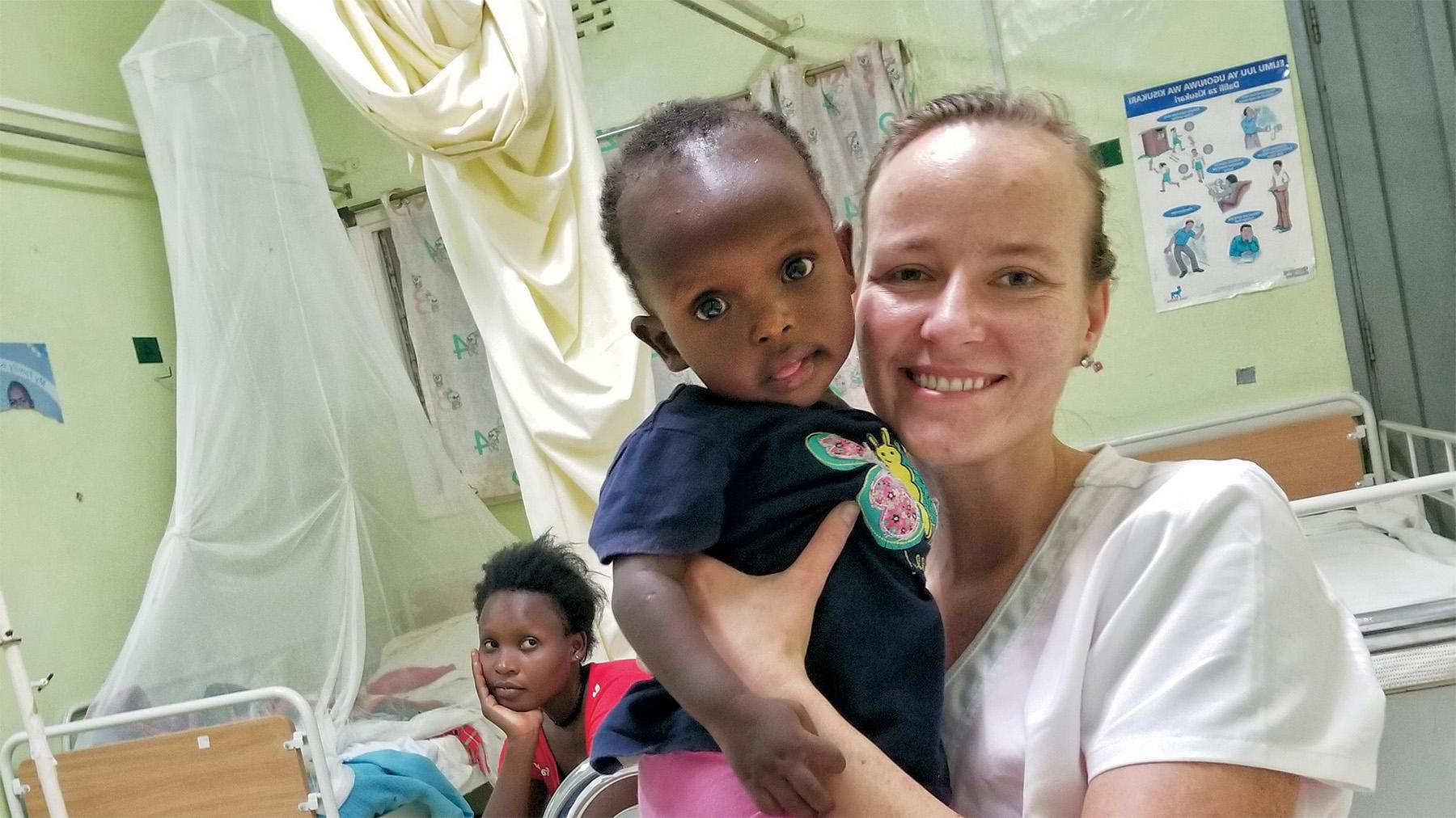 Joanne Oleksik working with patients